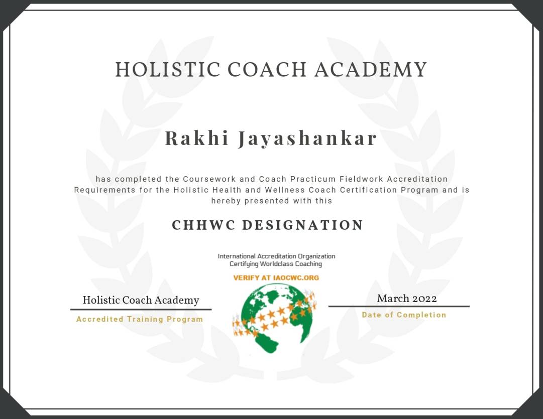 Rakhi Holistic Wellness Coach